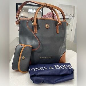 Dooney & Bourke Charcoal and Cognac Tote